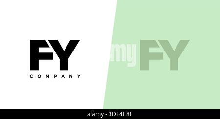 Trendy letter F and Y, FY logo design template. Minimal monogram initial based logotype for company identity. Stock Vector