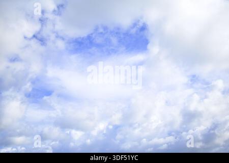 Wonderful New Zealand sky replacement  of background of clouds with blue sky. Stock Photo