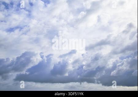 Wonderful New Zealand sky replacement  of background of clouds with blue sky. Stock Photo