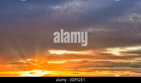 Wonderful colors in this sky replacement of New Zealand. Stock Photo