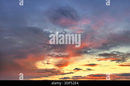 Wonderful colors in this sky replacement of New Zealand. Stock Photo