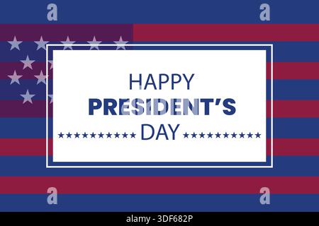 Patriotic Presidents Day background illustration with a clean and professional look, perfect for national holiday banners and USA themed designs Stock Vector