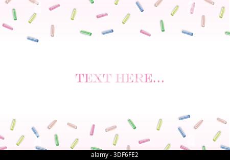frame pattern with sprinkles and copy space. Stock Vector