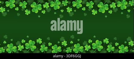 St Patrick's day background element with shamrock leaves. Stock Vector
