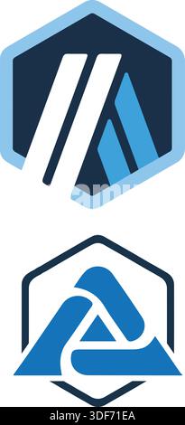 Arbitrum logo ai vector, transparent logo and icon Stock Vector