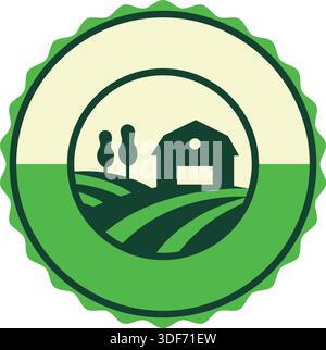 Eco farm logo icon design vector Stock Vector
