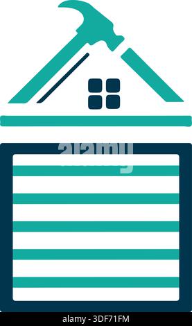 construction logo design home logo unique logo design Stock Vector