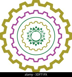 Gear Template vector icon illustration Stock Vector
