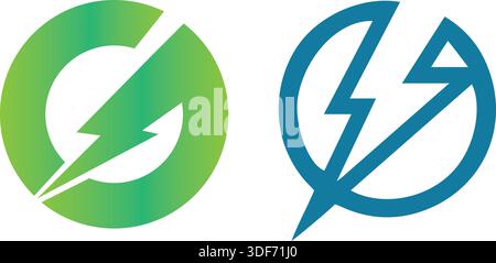 green energy logo , eco tech logo Pro Vector Stock Vector