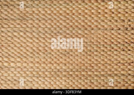 Texture of Craft Weaved Bamboo Wall Background Stock Photo