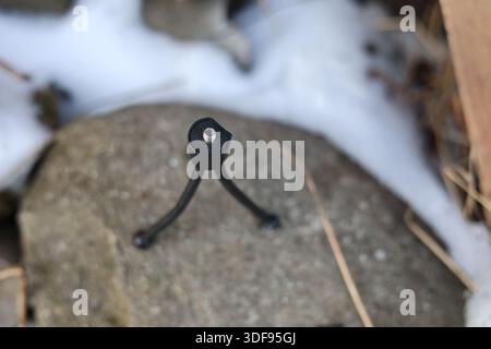 A mini flexible bendy camera tripod, photographers or filmmakers equipment Stock Photo