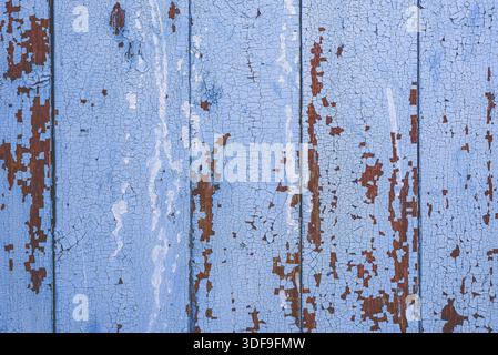 Background of blue painted wooden surface. View from above Stock Photo