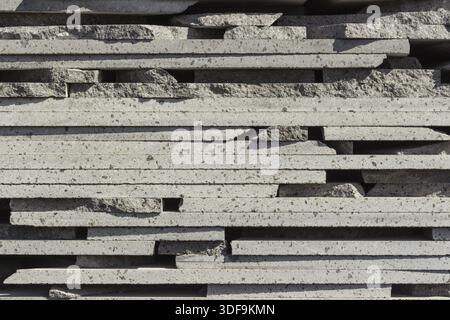 Wall of bricks in Vulcanic Stone, useful for background Stock Photo