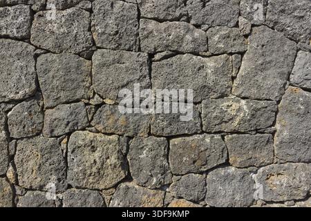 Vulcanic Stone wall, useful for background Stock Photo