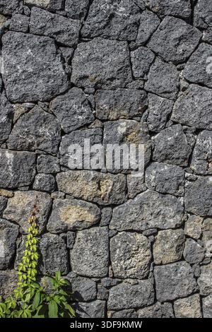 Volcanic Stone wall, useful for background Stock Photo