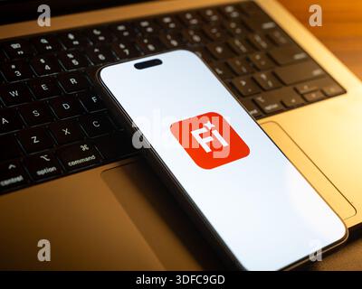 Adobe Firefly logo is displayed on the screen of a smartphone, in Bangalore, India, on January 06, 2026 Stock Photo