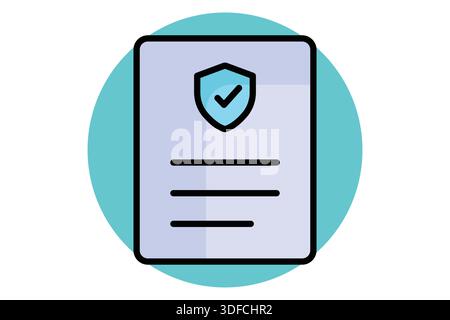 Coverage icon. colored outline icon style. benefit elements vector illustration Stock Vector