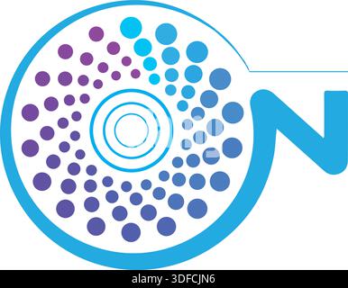 Logo design simple logo colorful illustration Stock Vector