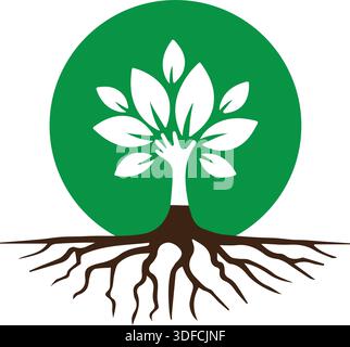 Mangrove tree icon logo design vector Stock Vector