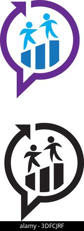 Teamwork icon in solid style. Vector illustration Stock Vector