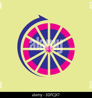 Target icon vector illustration template Free Vector Stock Vector