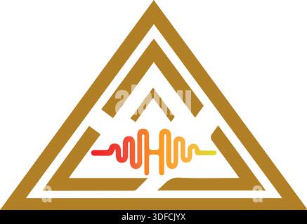 Triangle logo vector sound tred logo design Stock Vector