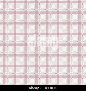 Dusty Rose Cream Check Plaid Pattern Stock Vector