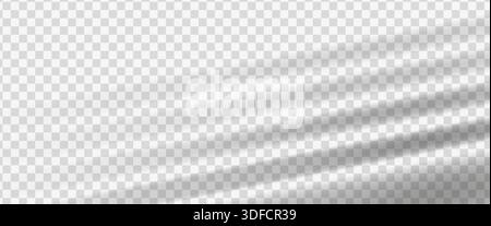 Realistic shadows isolated on transparent horizontal background. Stock Vector