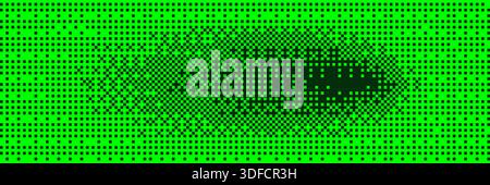 Dither bitmap vector texture. Abstract green gradient transition Stock Vector