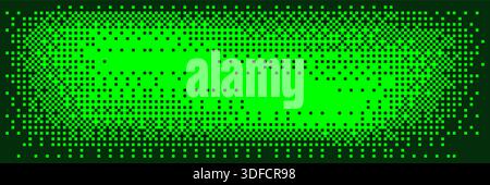 Dither bitmap background in green display color Stock Vector
