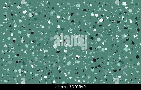Green granite terrazzo pattern Stock Vector