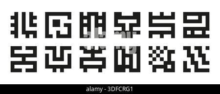 Abstract geometric shapes collection Stock Vector