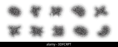 Abstract dotted organic shapes collection Stock Vector