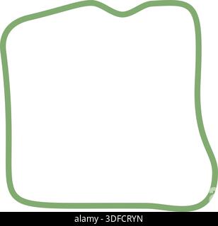 Hand Drawn Green Squiggle Frame Stock Vector