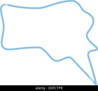 Hand Drawn Squiggle Chat Bubble Outline Stock Vector