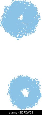 Blue Crayon Hand Drawn Period Element Stock Vector