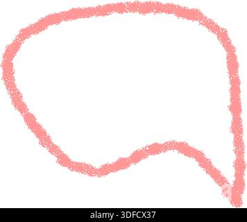 Wavy Crayon Chat Bubble Outline Stock Vector