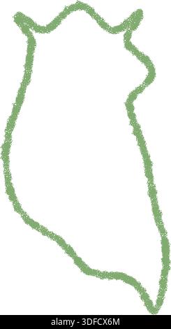Wavy Chalk Speech Balloon Contour Stock Vector