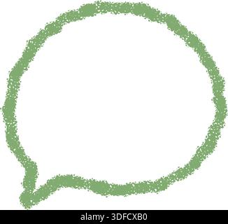 Hand Drawn Round Chalk Speech Balloon Stock Vector