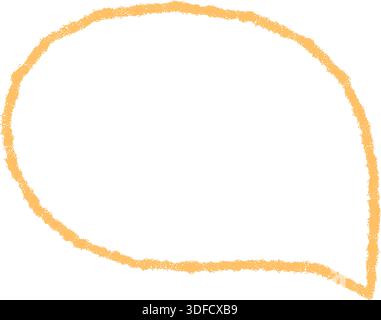 Hand Drawn Chalk Speech Bubble Symbol Stock Vector
