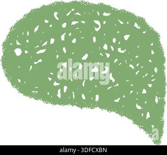 Green Crayon Organic Sketch Chat Bubble Stock Vector