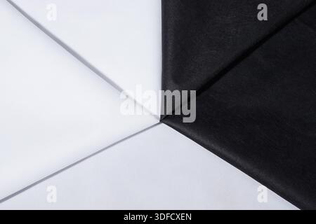 Spunbond Covering Nonwoven Fabric Black and White Stock Photo