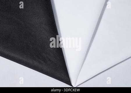 Spunbond Covering Nonwoven Fabric Black and White Stock Photo
