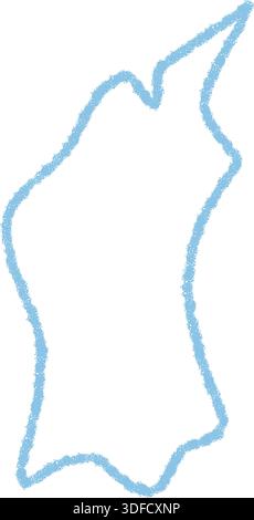 Chalk Squiggle Talk Bubble Outline Icon Stock Vector