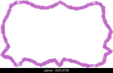 Wavy Crayon Frame With Scribble Contour Stock Vector