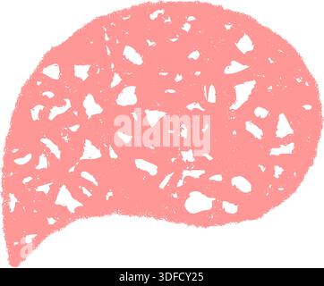 Pink Crayon Chat Bubble Scribble Stock Vector