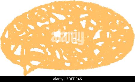 Chalk Sketch Oval Speech Balloon Stock Vector