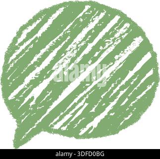 Green Chalk Sketch Fluid Chat Bubble Stock Vector