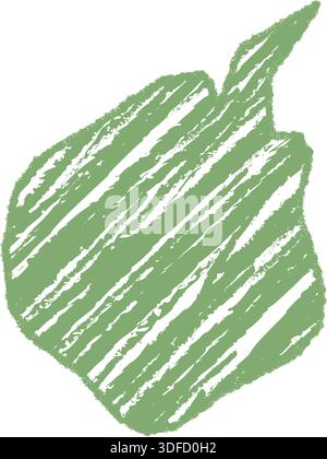 Green Chalk Scribble Speech Bubble Sketch Stock Vector