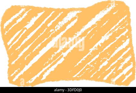 Crayon Wavy Quote Frame With Scribble Stock Vector